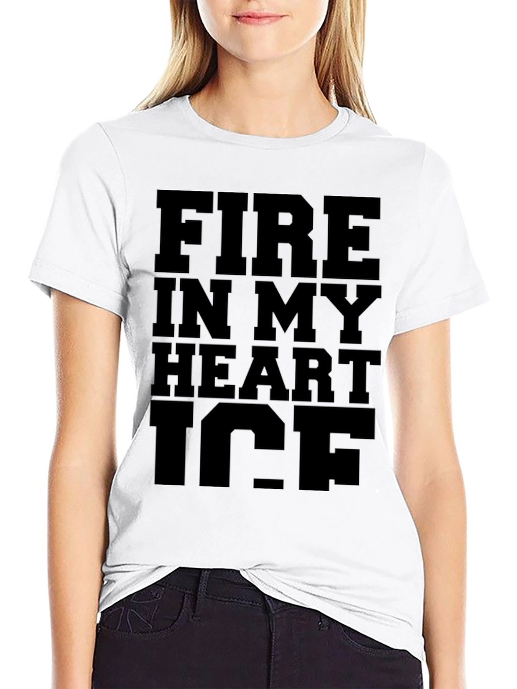 Fire In My Heart Ice Black Graphic Tee