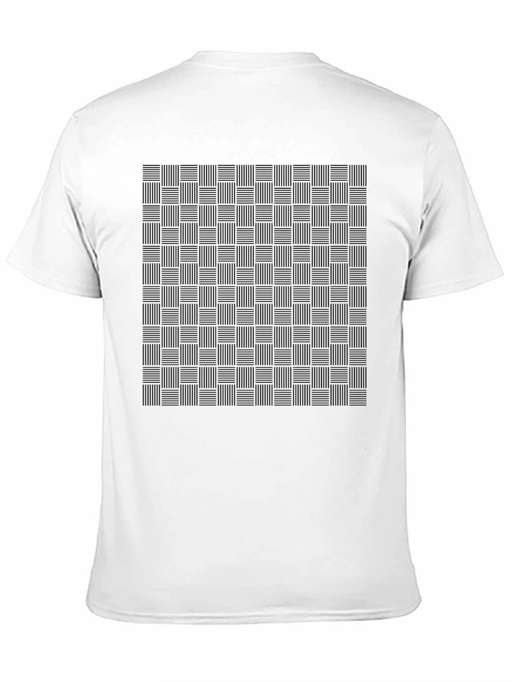 Modern Black Woven Pattern T-Shirt