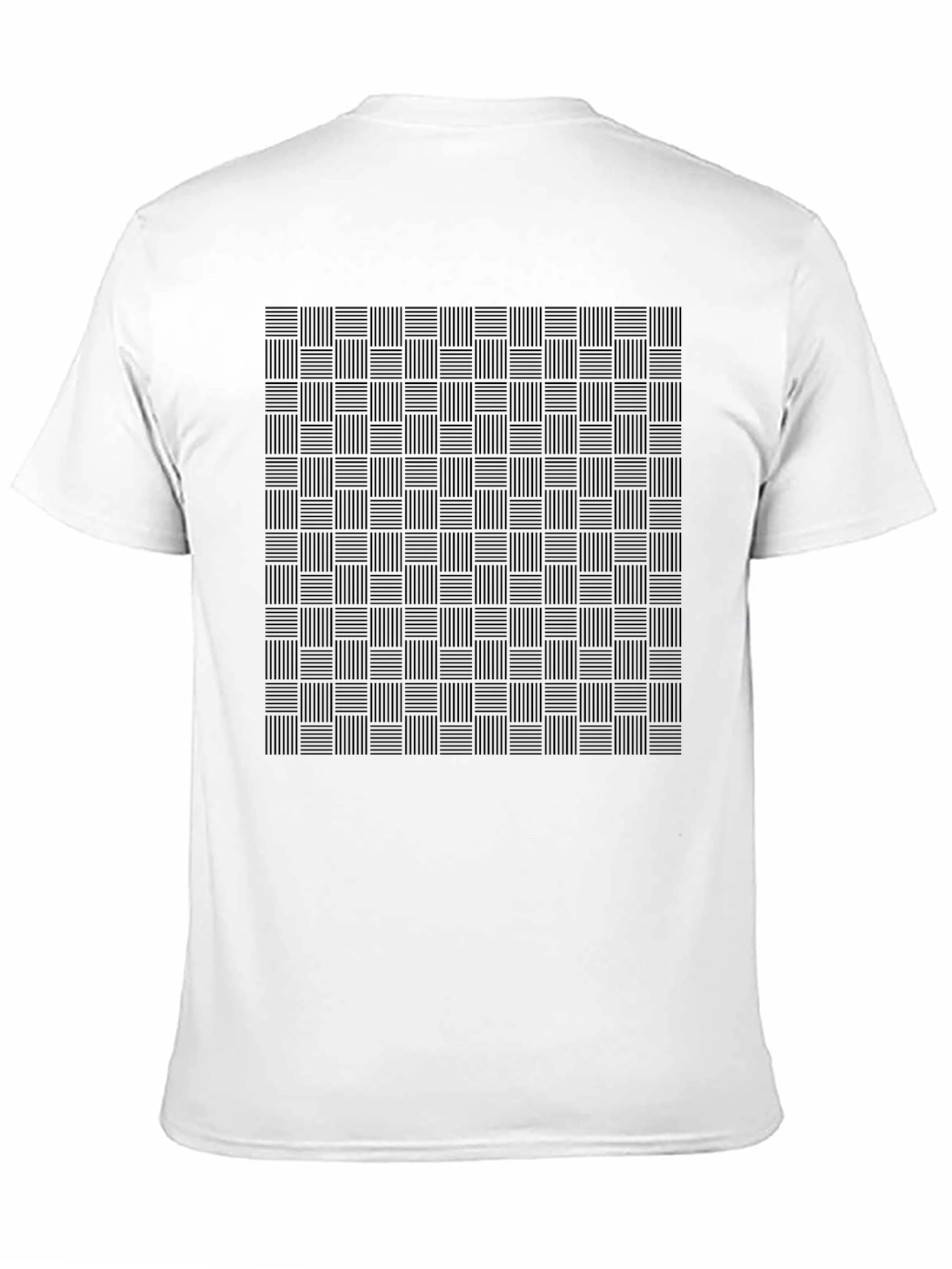 Modern Black Woven Pattern T-Shirt