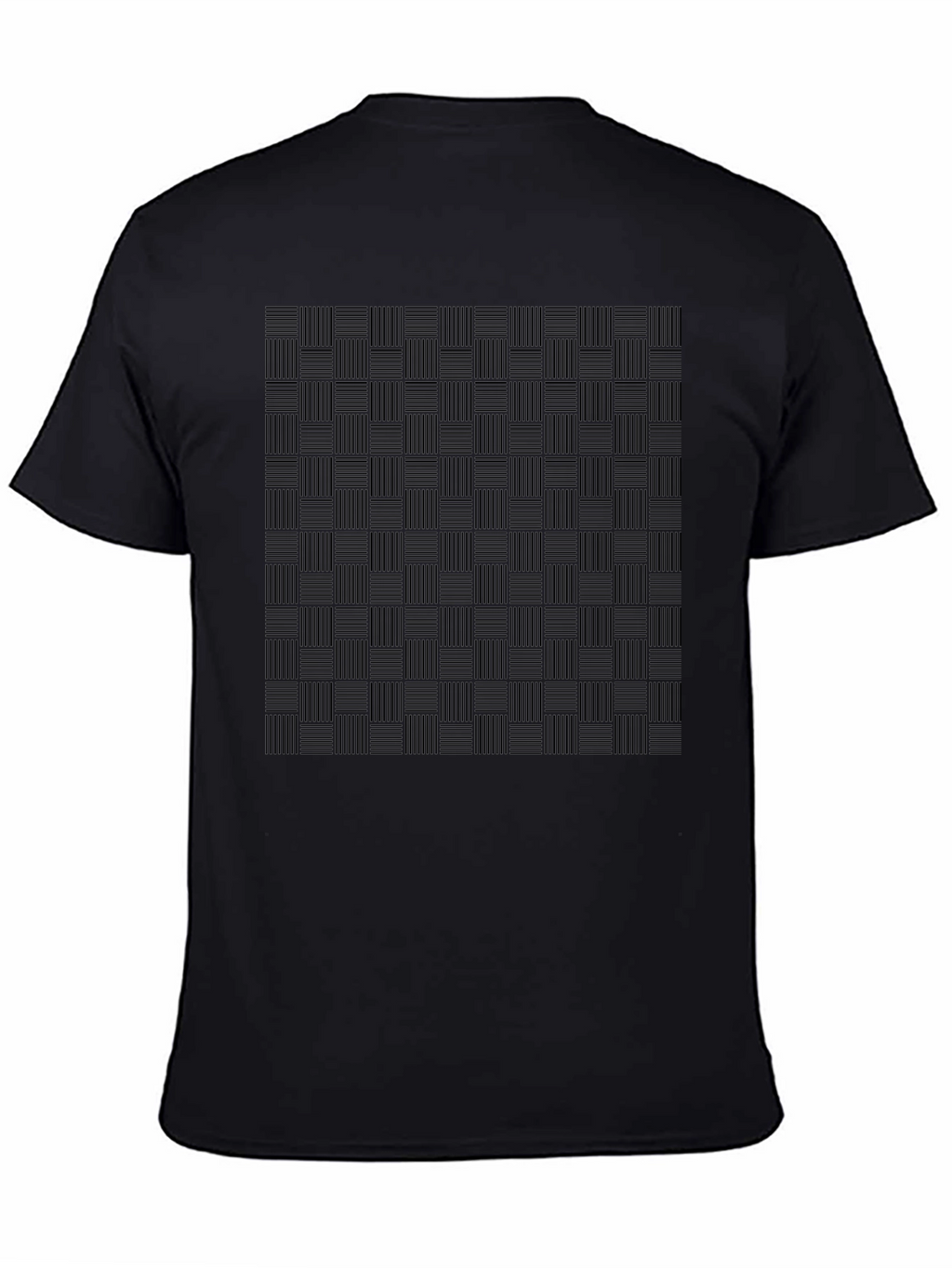 Modern Black Woven Pattern T-Shirt