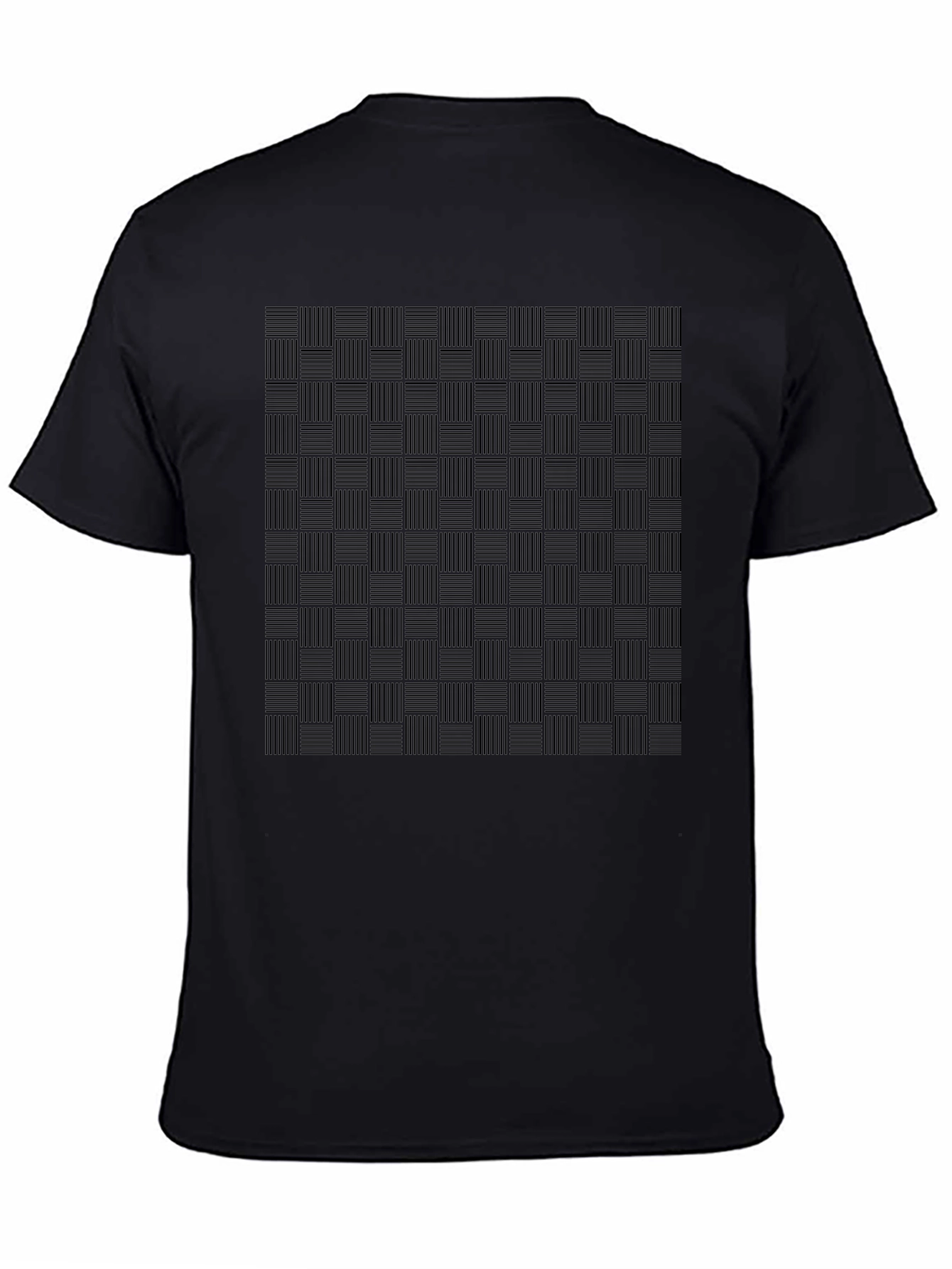 Modern Black Woven Pattern T-Shirt