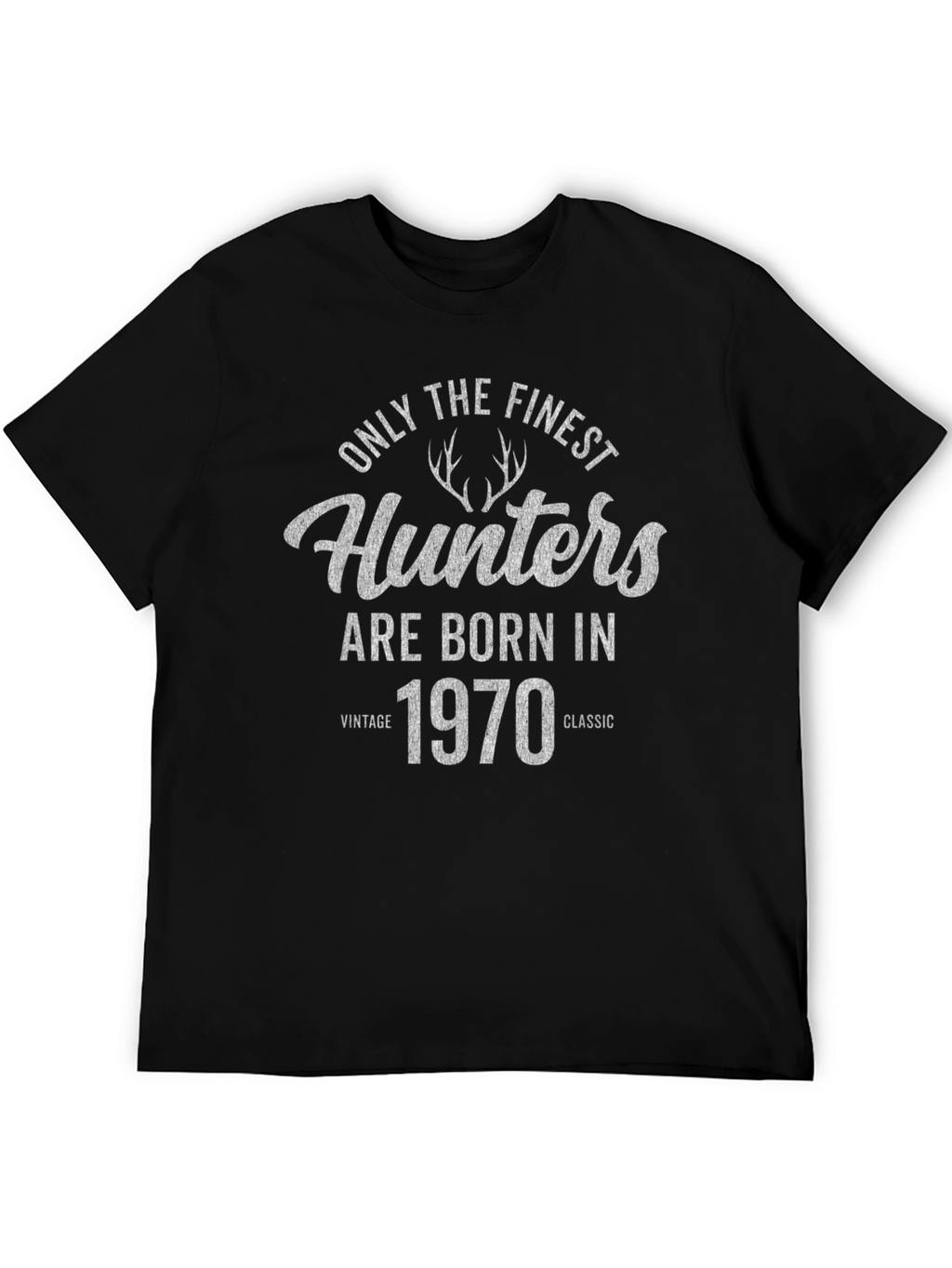 Finest Hunters Born in 1970 Black Graphic Tee