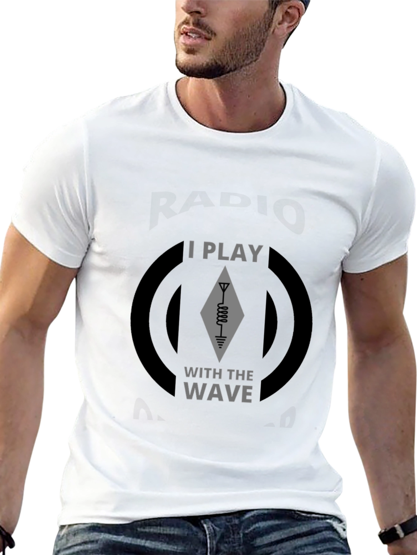 I Play With The Wave Black T-Shirt
