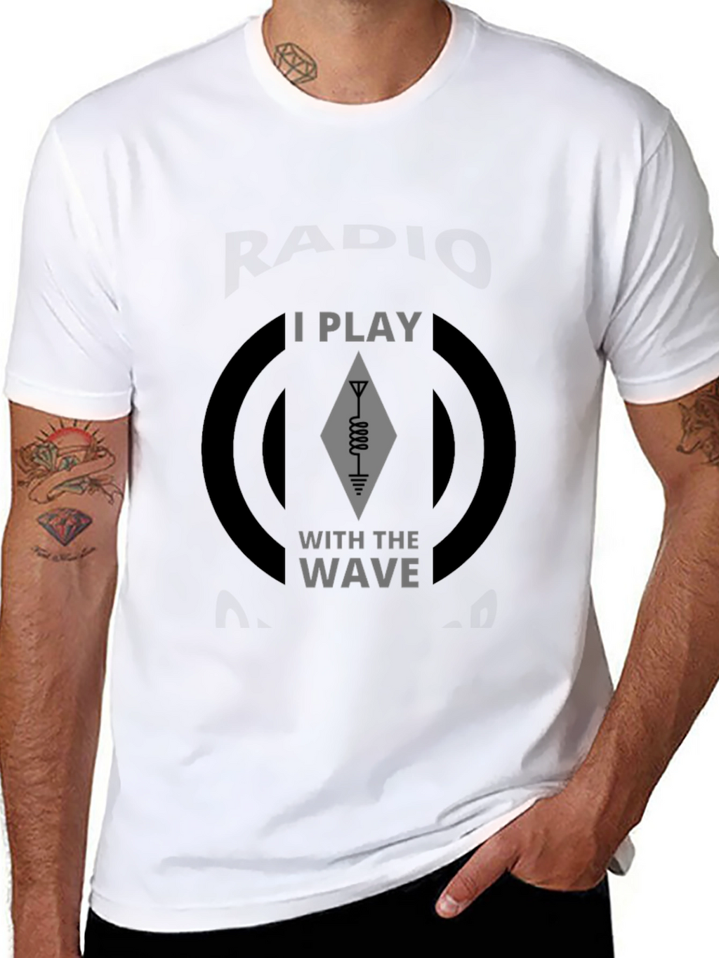 I Play With The Wave Black T-Shirt