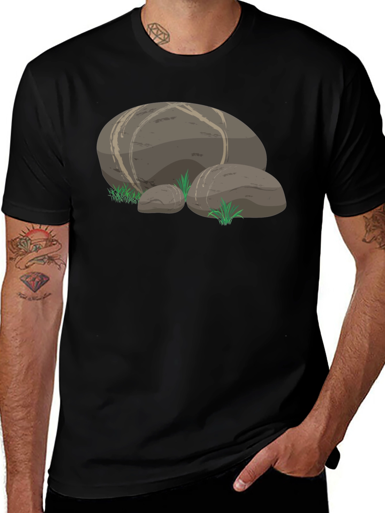 Rocky Graphic Tee - Black Unisex Cotton T-Shirt