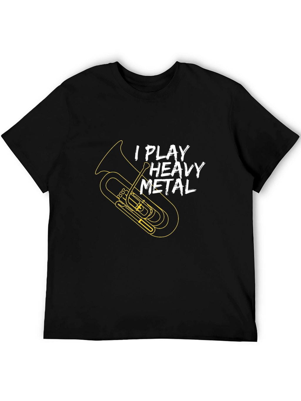 Heavy Metal Tuba Player Black T-Shirt