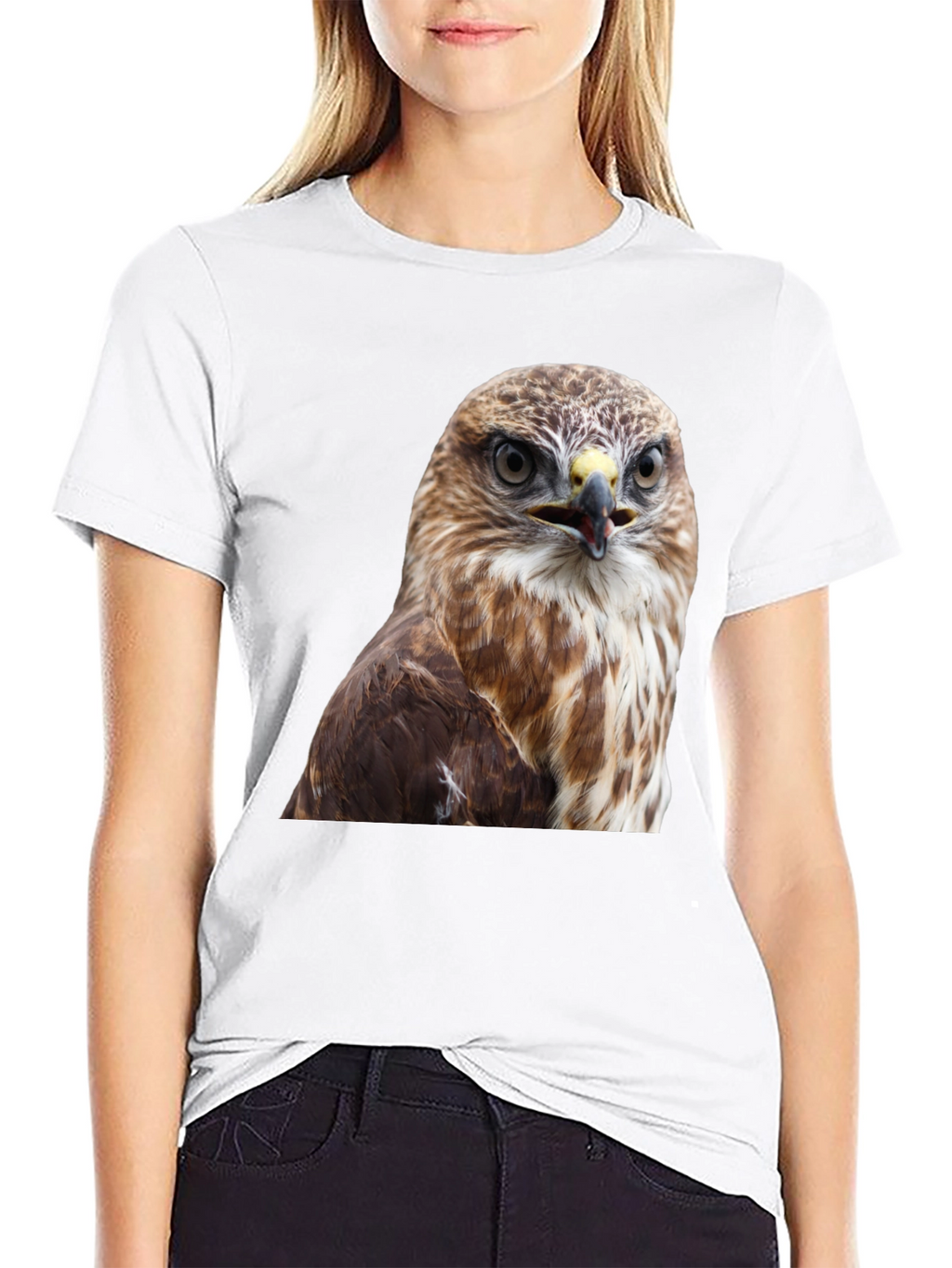 Cool Hawk Graphic T-Shirt - Mens Black Tee