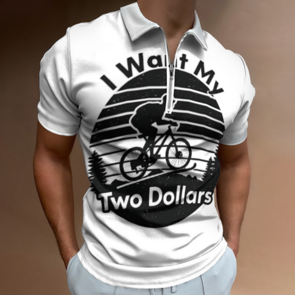 I Want My Two Dollars Vintage Cycling T-Shirt | Retro Mountain Bike Graphic Tee | Funny Biker Gift Shirt(z914)