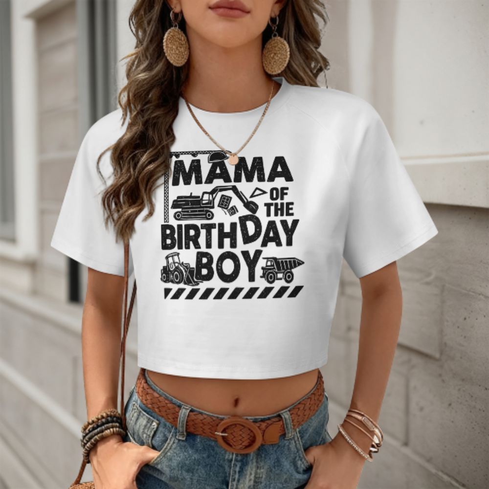 Mama of the Birthday Boy Construction Shirt – Cute Bulldozer Birthday Tee for Mom(z892)