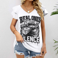 Real Ones Move in Silence Graphic Tee – Streetwear Money Stack Urban Shirt(z868)