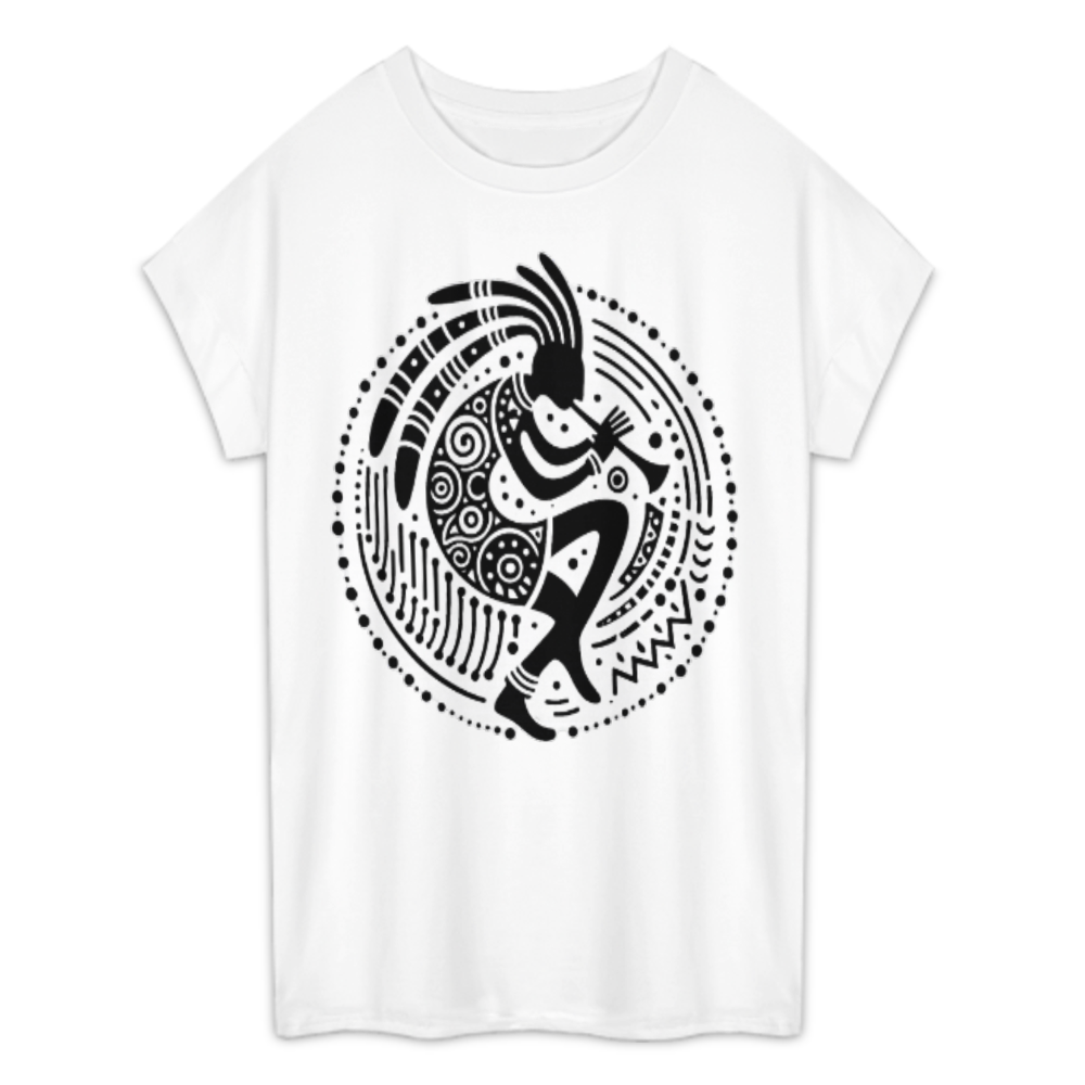 Tribal Kokopelli Graphic Tee | Native Inspired Boho Art Shirt | Southwestern Flute Dancer T-Shirt(z881)