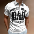 Proud New Dad It’s a Girl Graphic T-Shirt | Baby Girl Announcement Fatherhood Celebration Tee(z911)