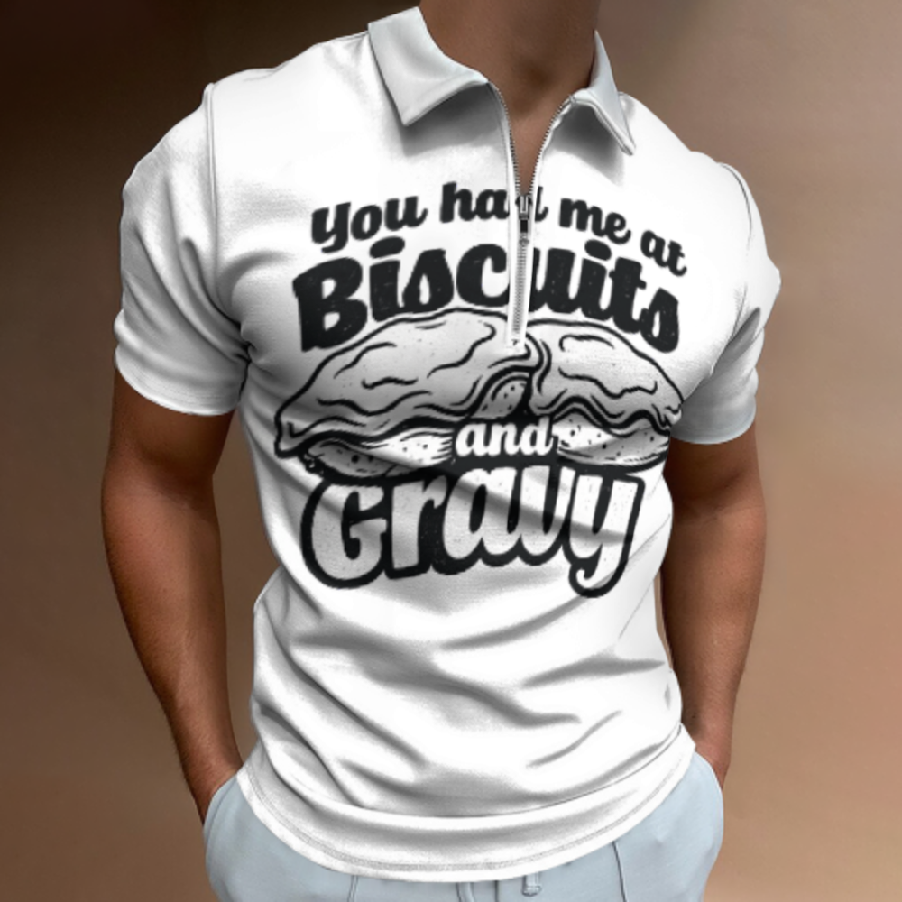 You Had Me at Biscuits and Gravy T-Shirt | Southern Comfort Food Funny Graphic Tee(z919)