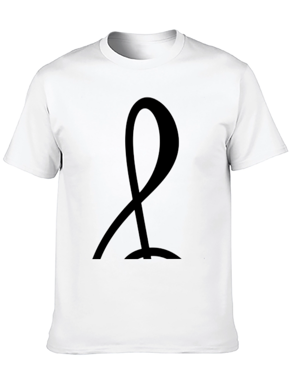 Minimalist Black Ribbon Graphic Tee - Unisex