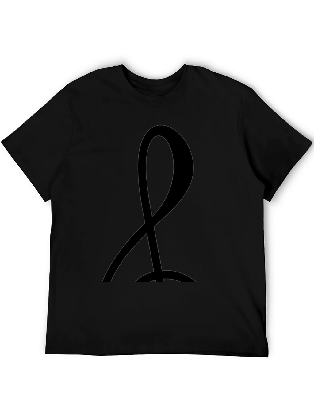 Minimalist Black Ribbon Graphic Tee - Unisex