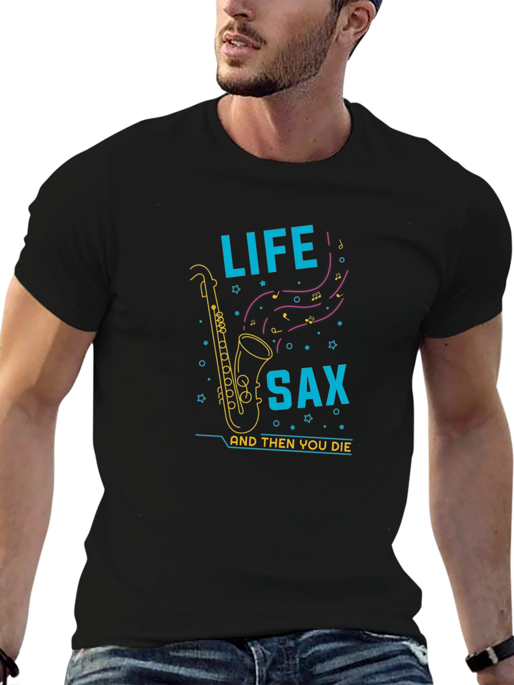 Life Sax T-Shirt: Unique Musical Graphic Tee