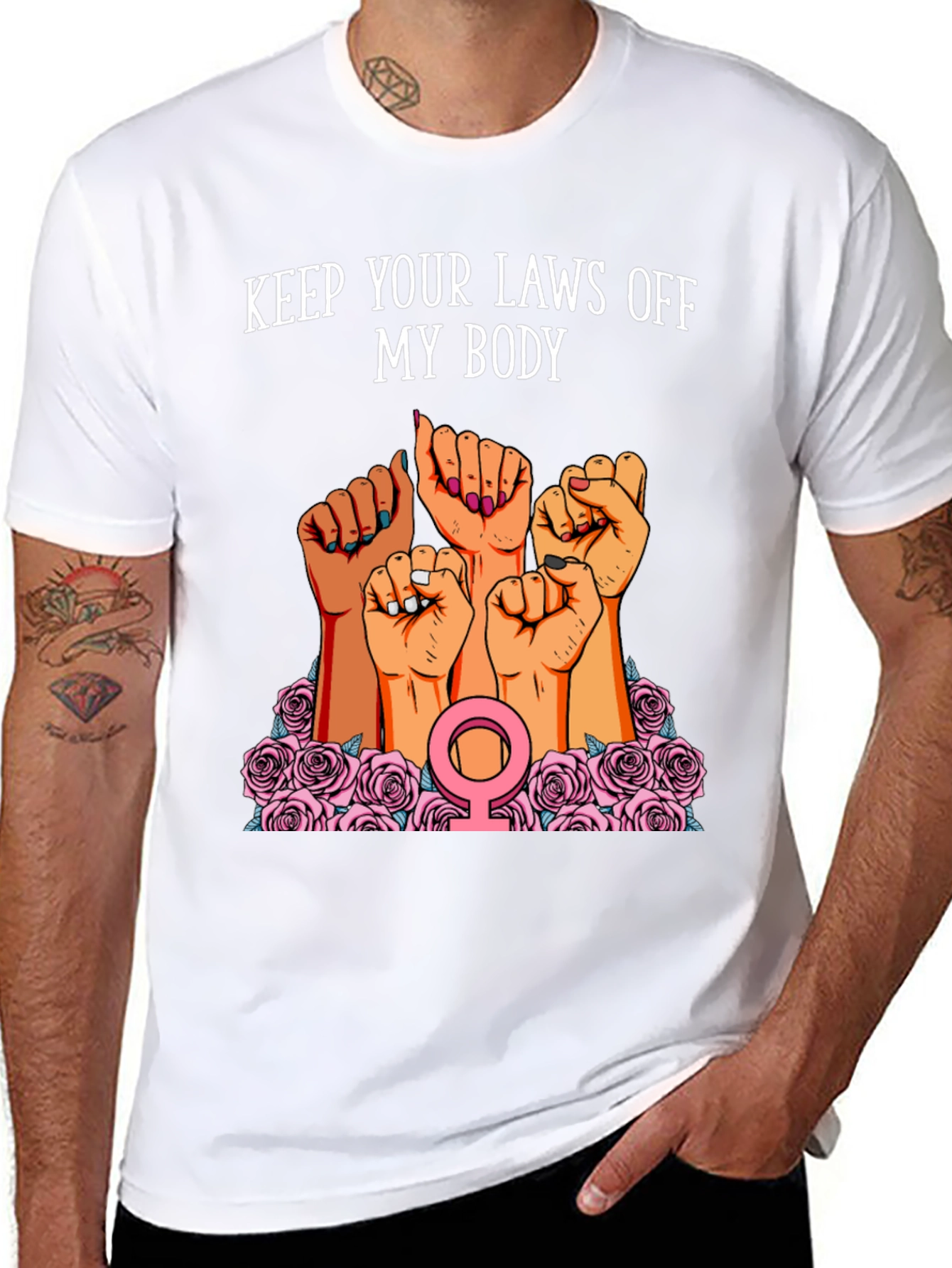 Feminist Rights T-Shirt - Keep Your Laws Off My Body