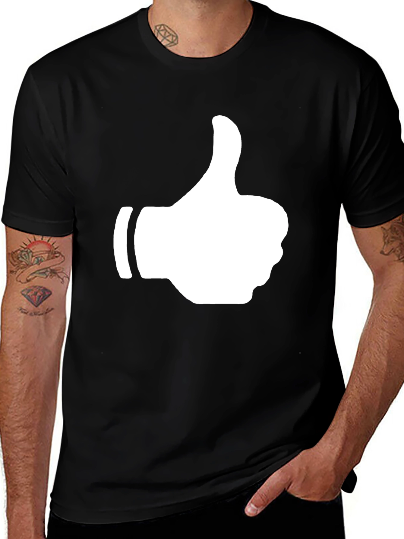 Thumbs Up Graphic Tee - Casual Comfort