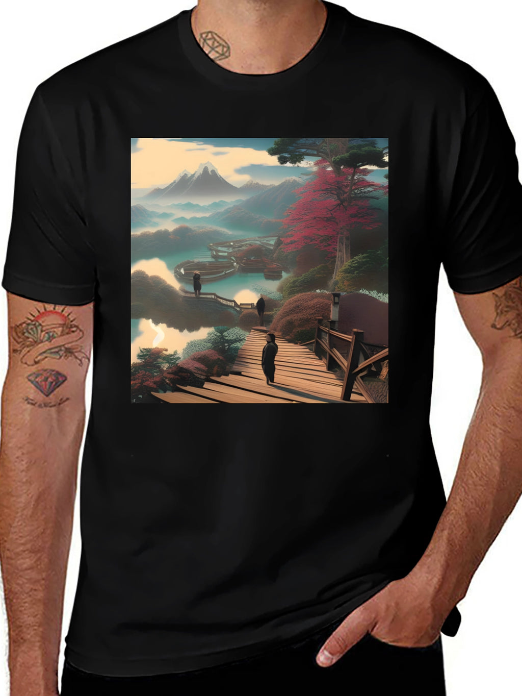 Scenic Mountain View Graphic Tee