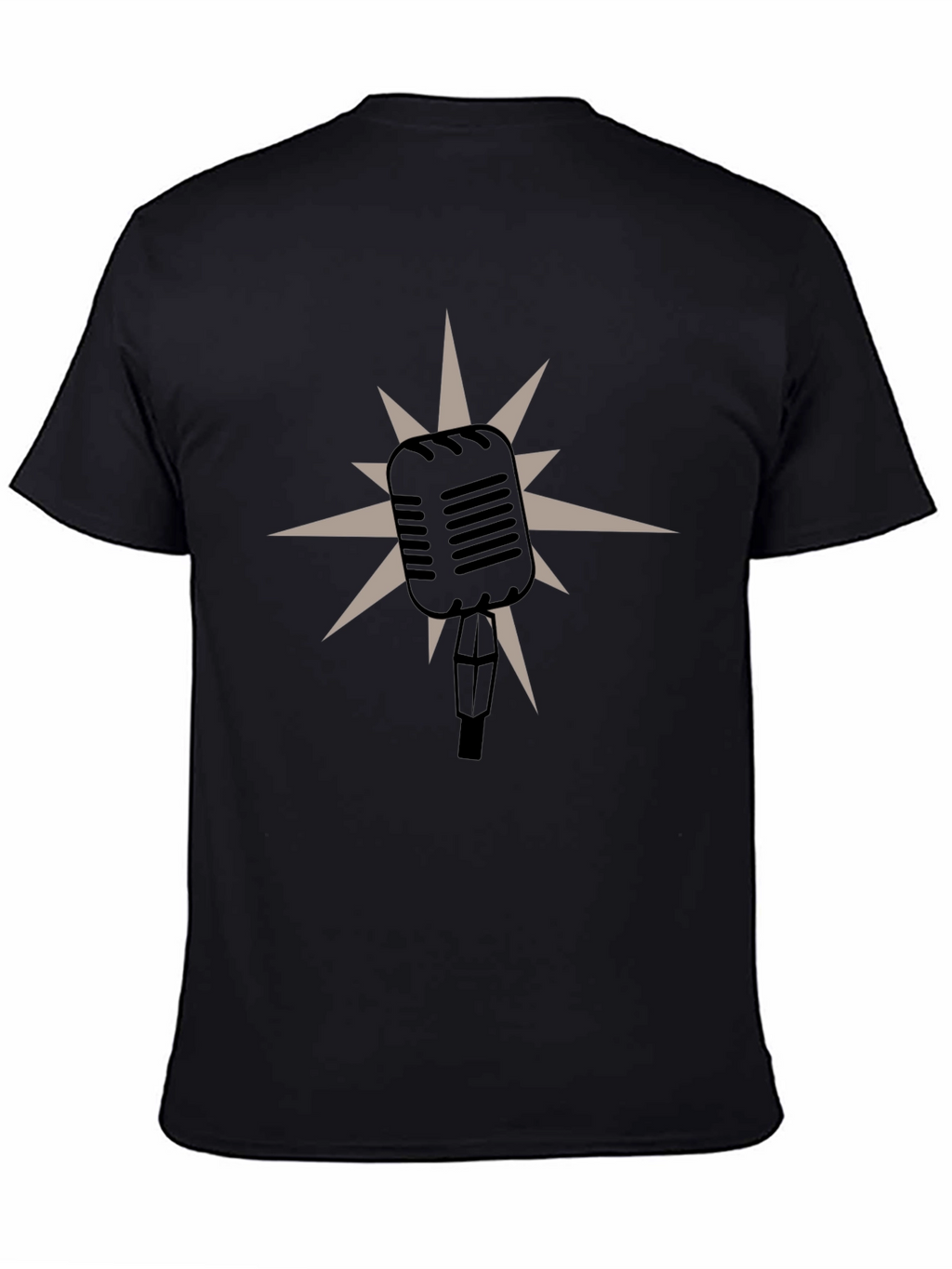 Retro Microphone Graphic Tee - Classic Style