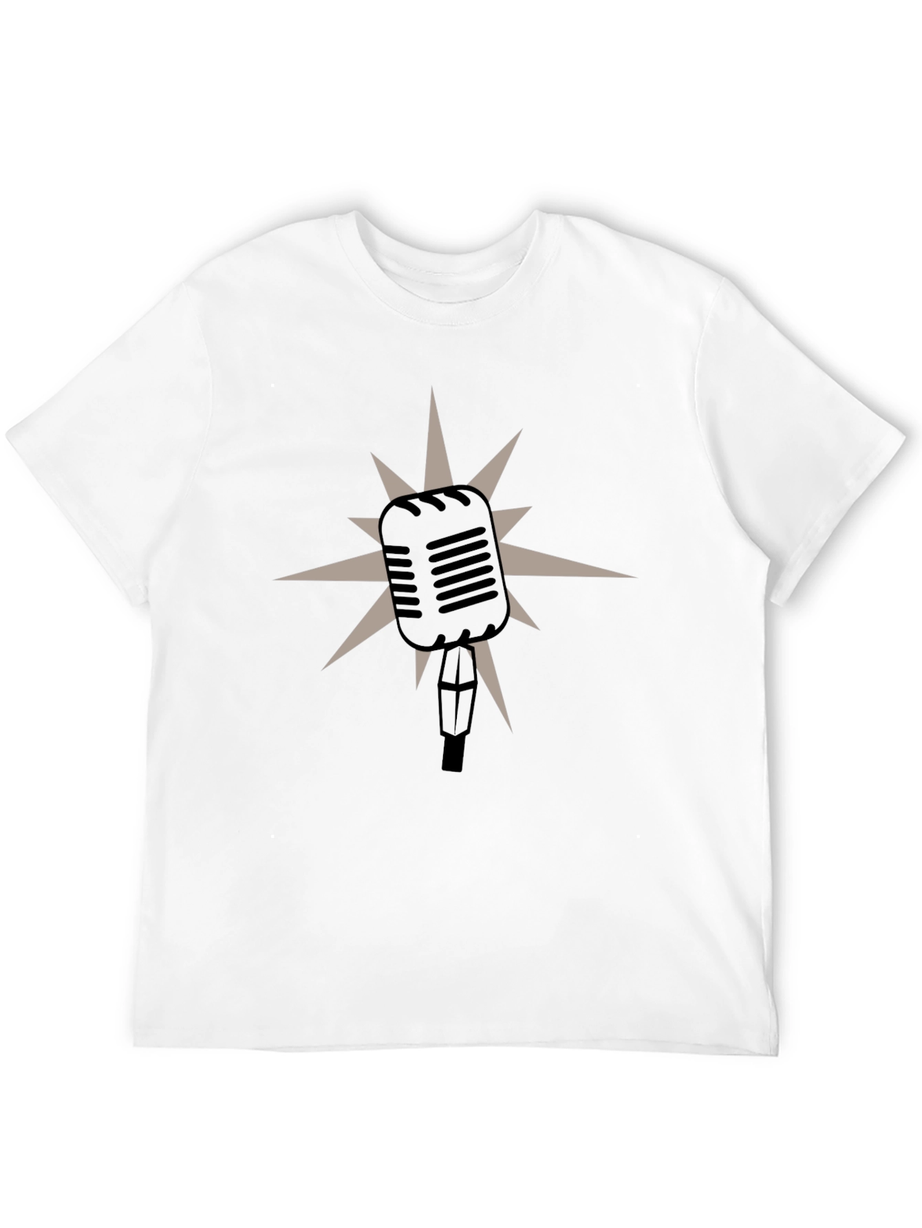 Retro Microphone Graphic Tee - Classic Style