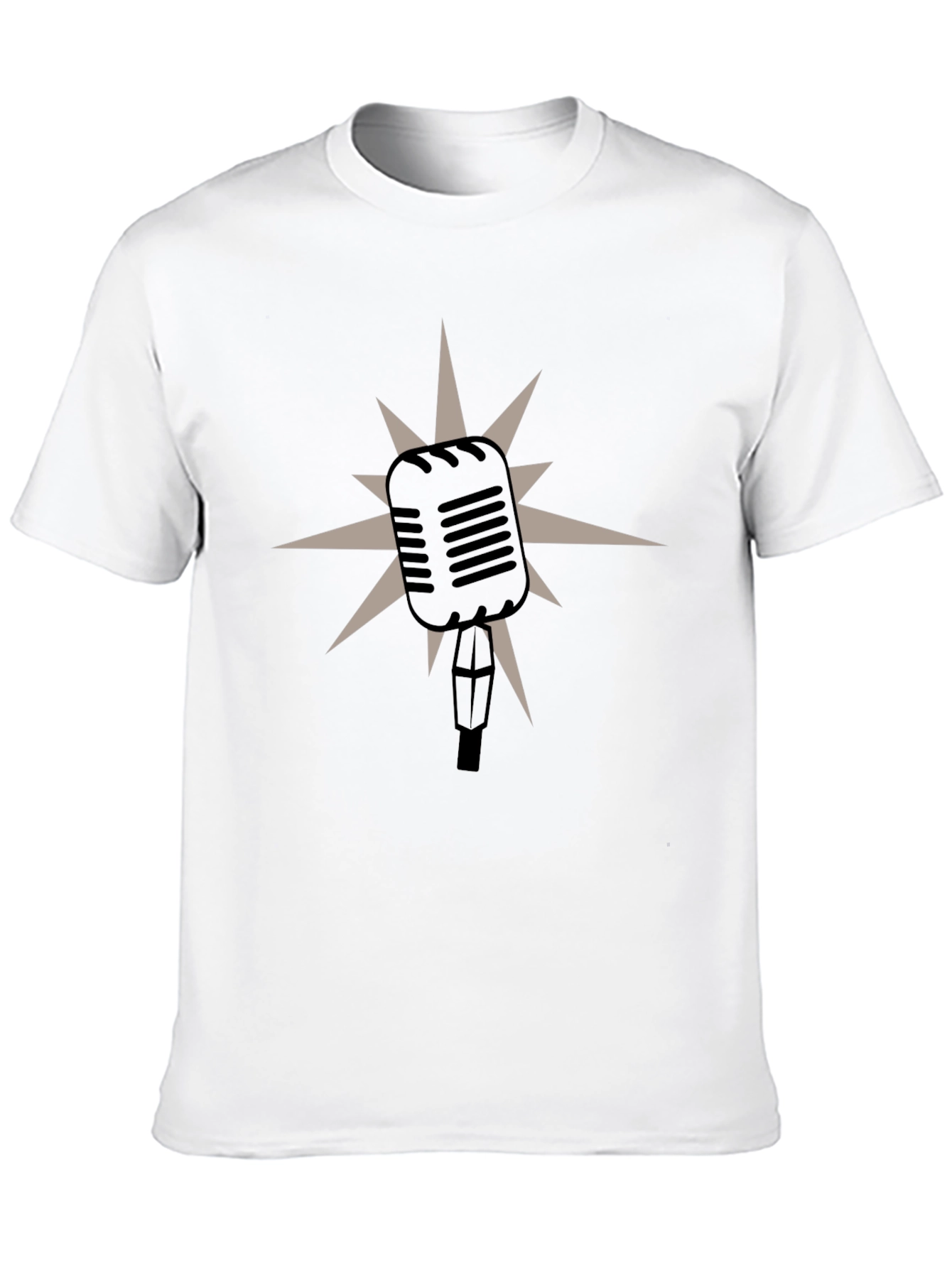 Retro Microphone Graphic Tee - Classic Style