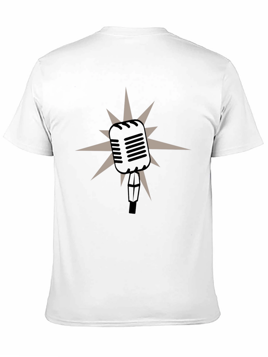 Retro Microphone Graphic Tee - Classic Style