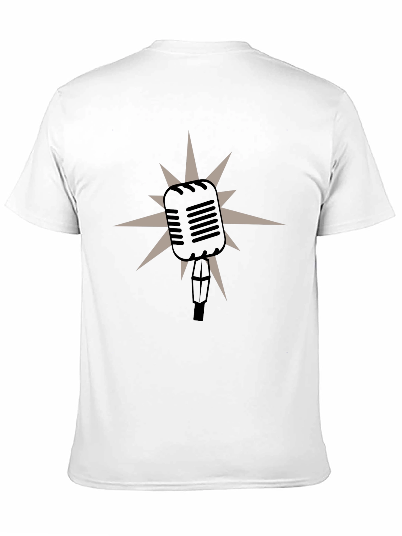 Retro Microphone Graphic Tee - Classic Style