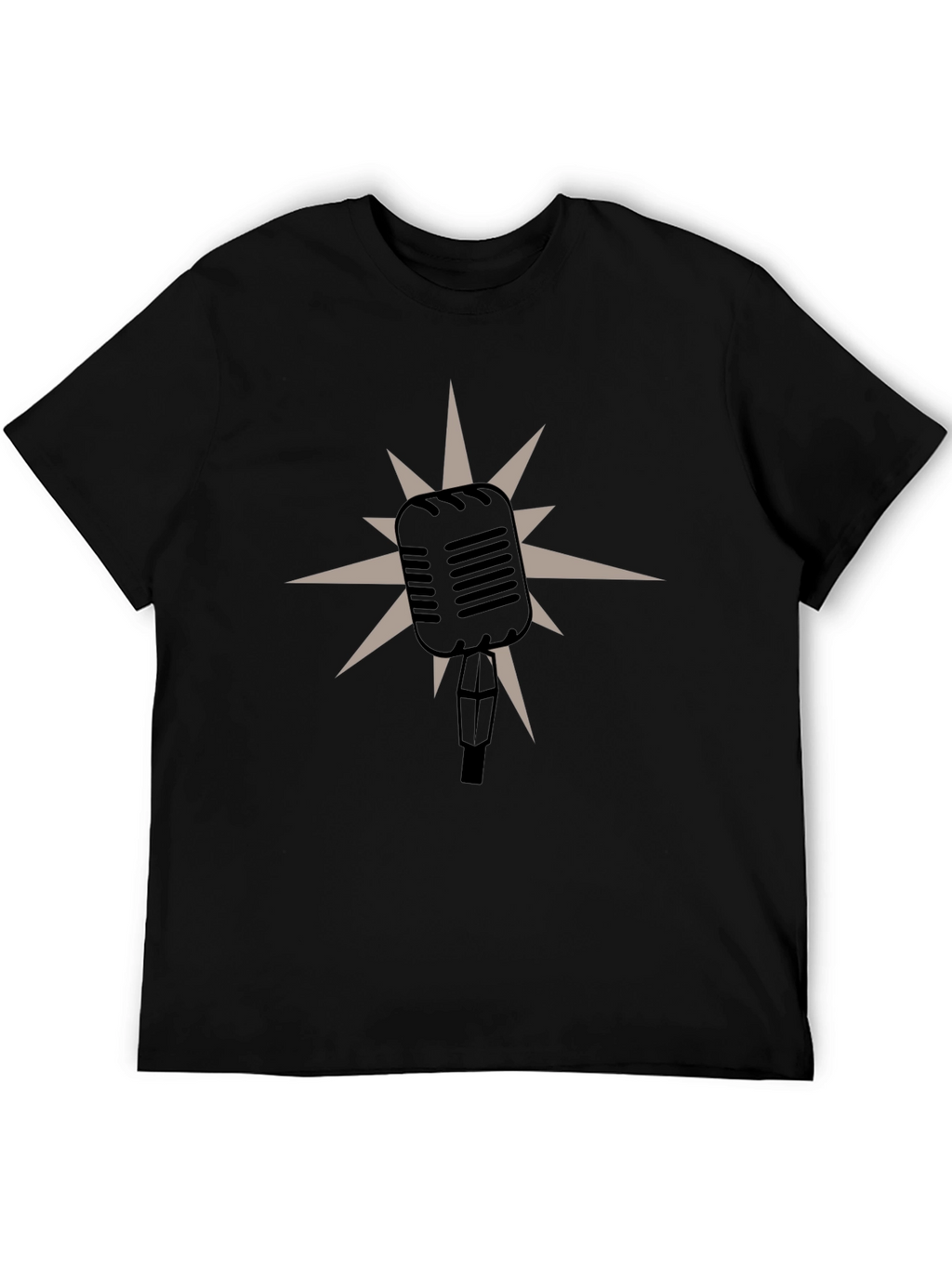 Retro Microphone Graphic Tee - Classic Style
