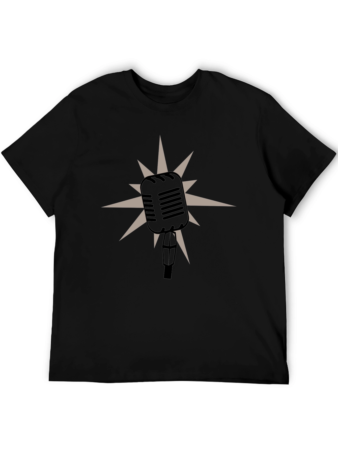 Retro Microphone Graphic Tee - Classic Style
