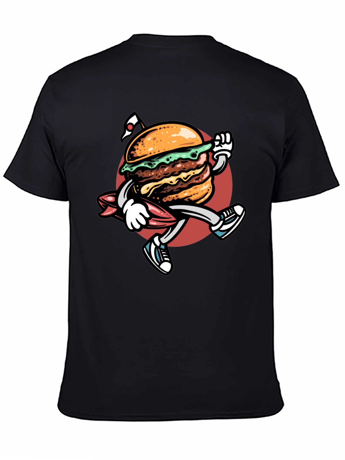 Burger Surf T-Shirt - Black Graphic Tee