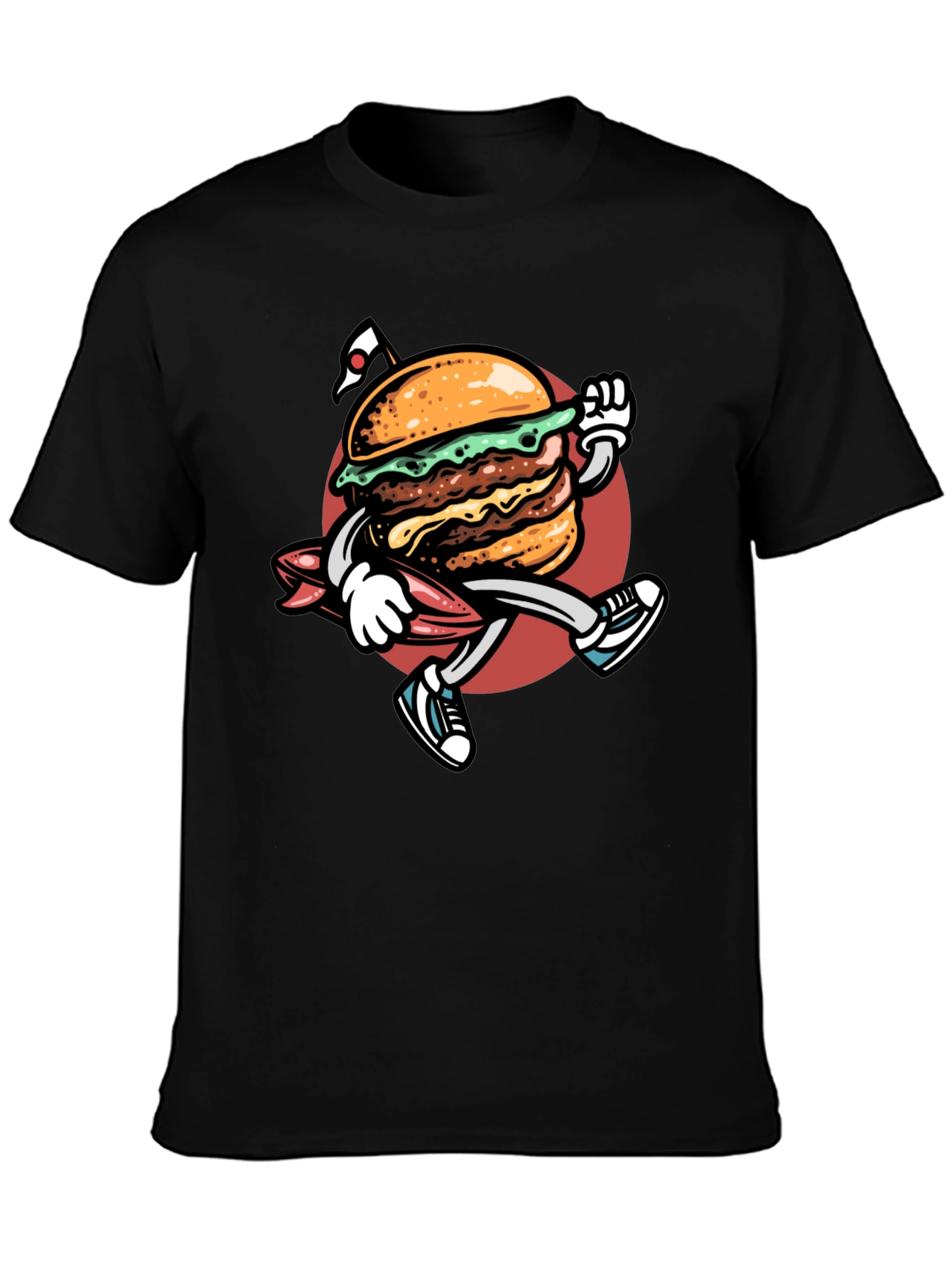 Burger Surf T-Shirt - Black Graphic Tee