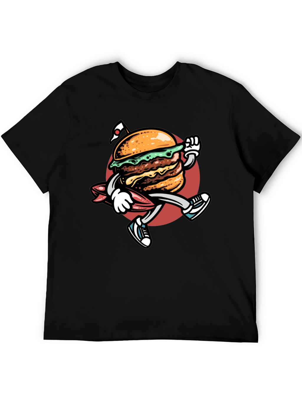 Burger Surf T-Shirt - Black Graphic Tee