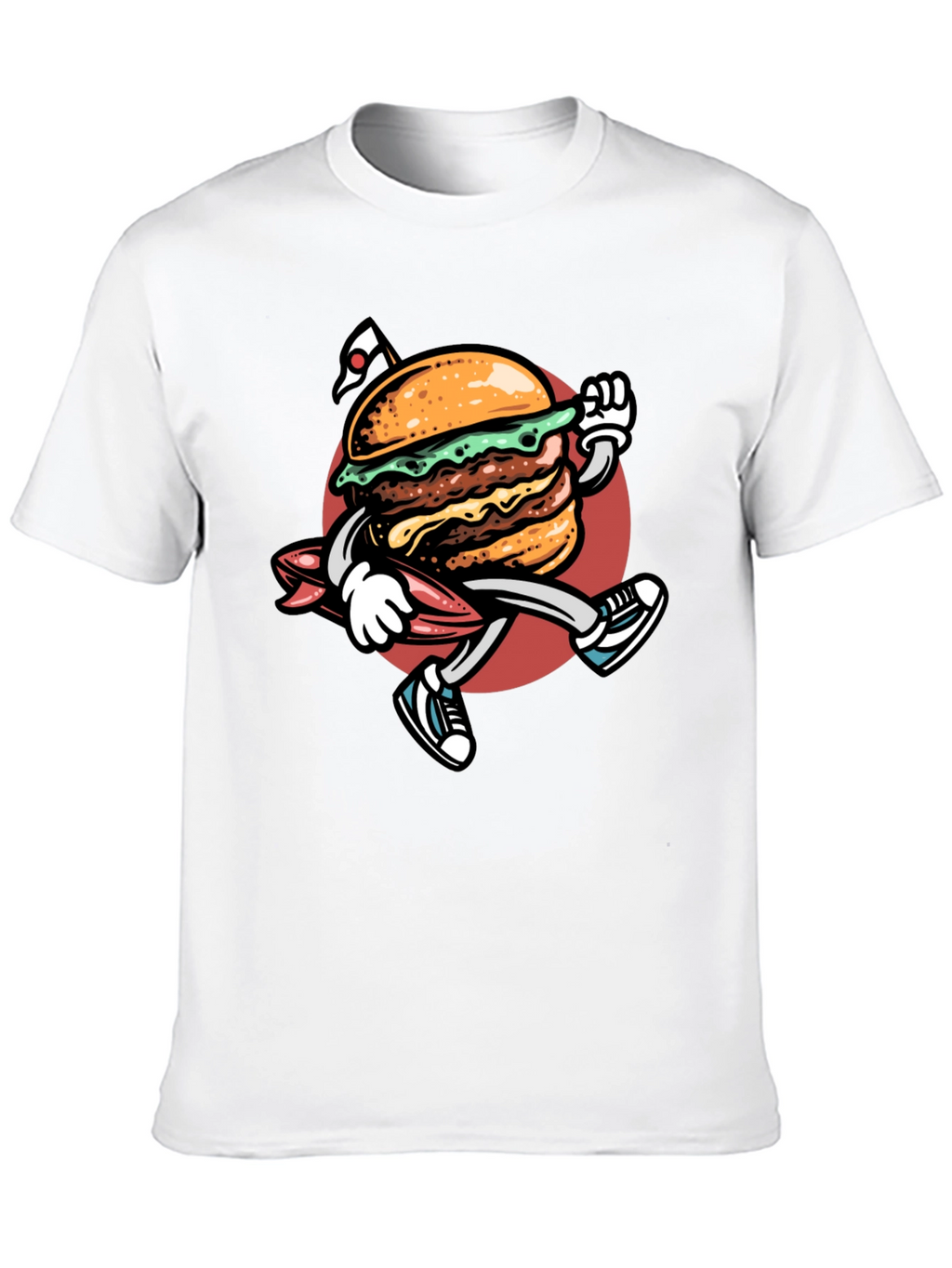 Burger Surf T-Shirt - Black Graphic Tee