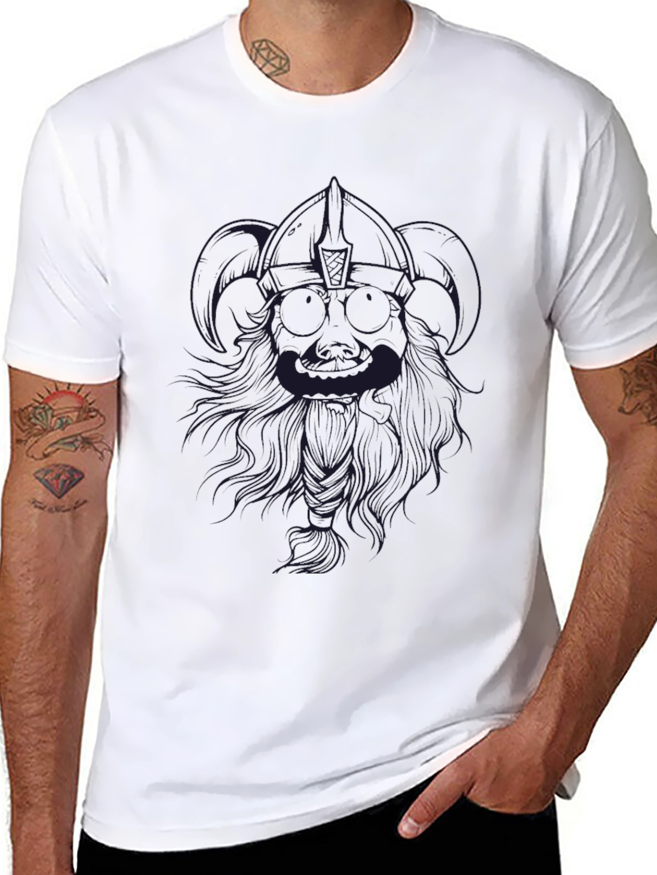 Dark Graphic Tee - Mens Crew Neck