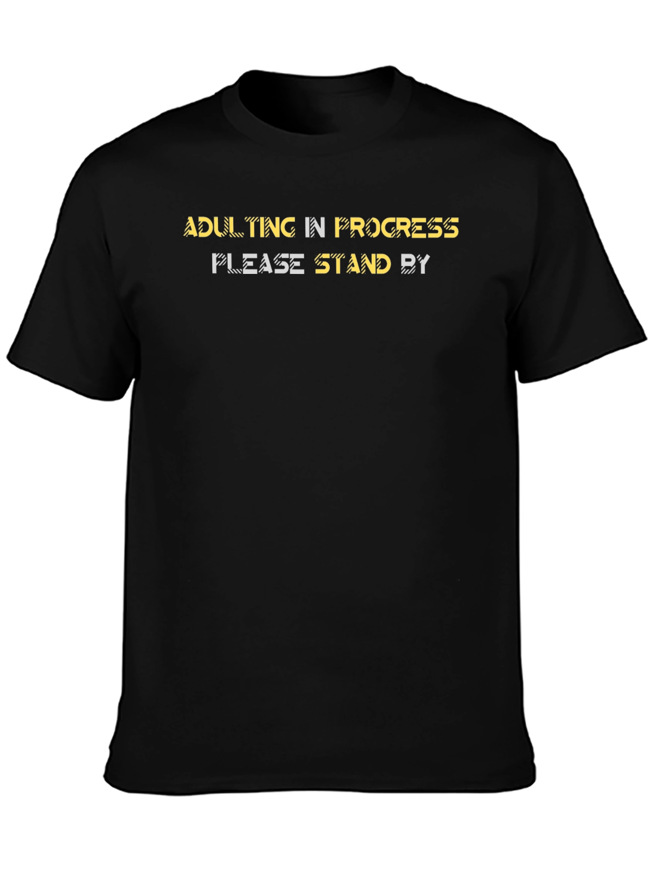 Adulting In Progress Black Graphic Tee