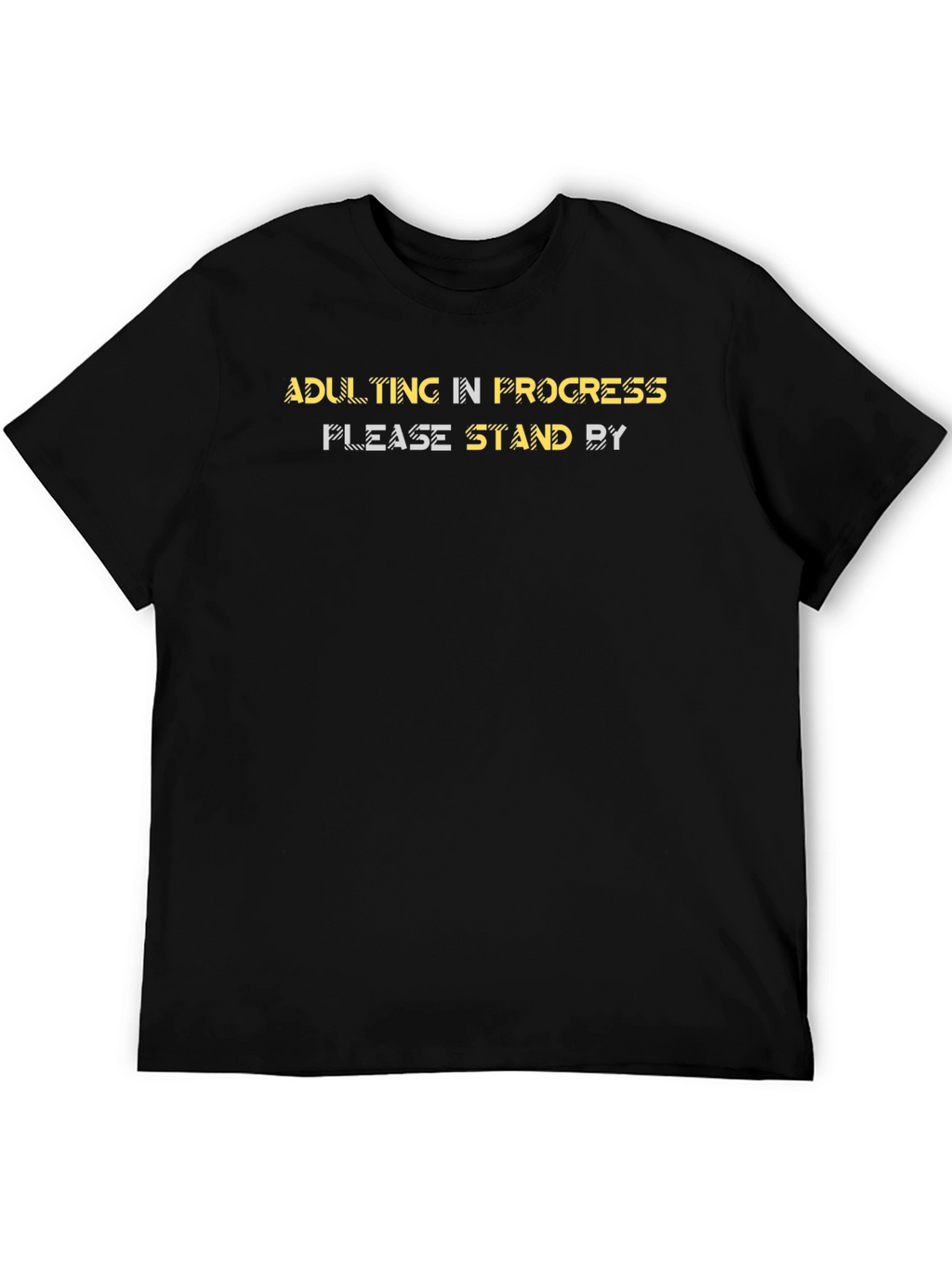 Adulting In Progress Black Graphic Tee