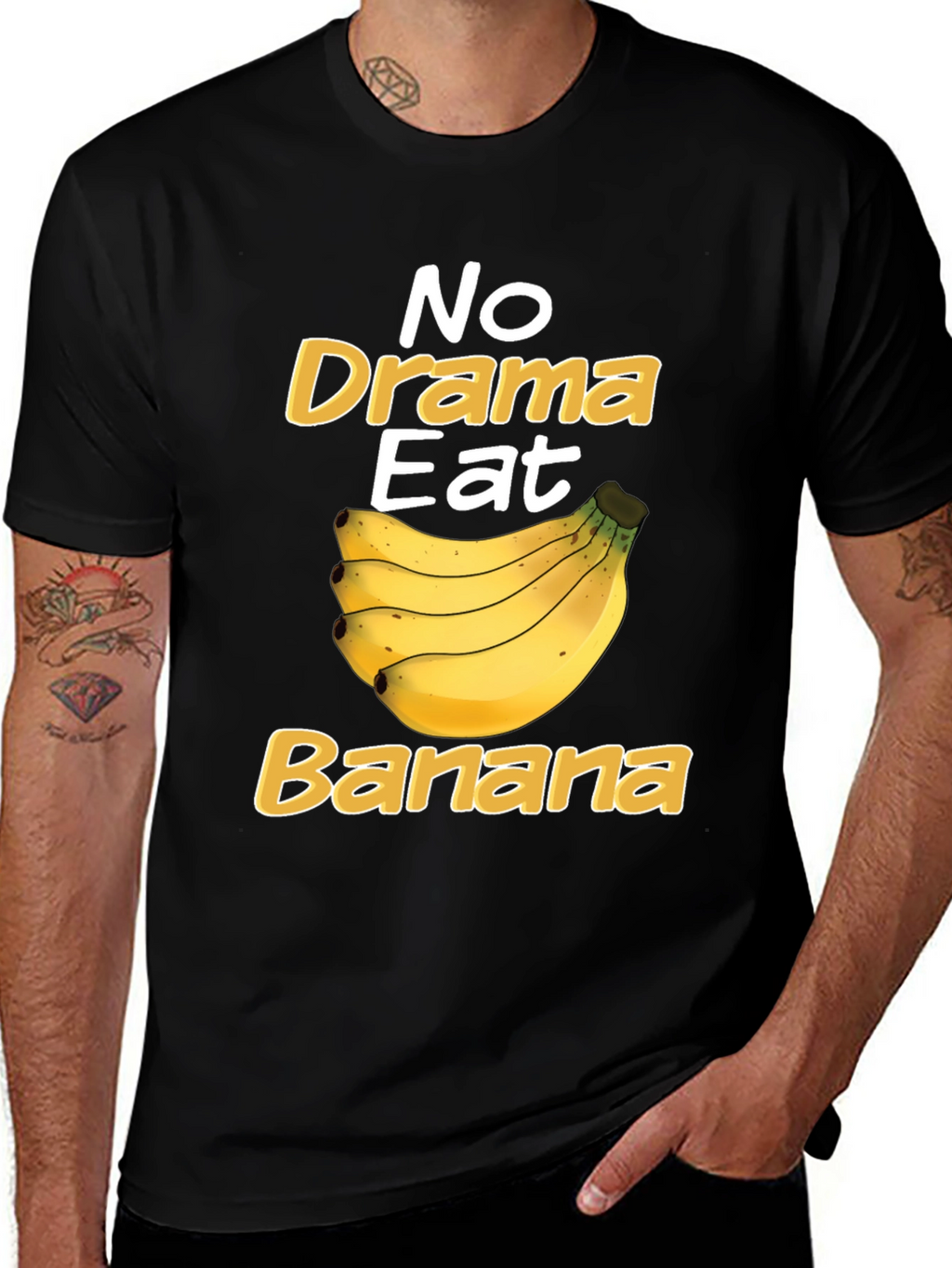 No Drama Eat Banana Funny T-Shirt
