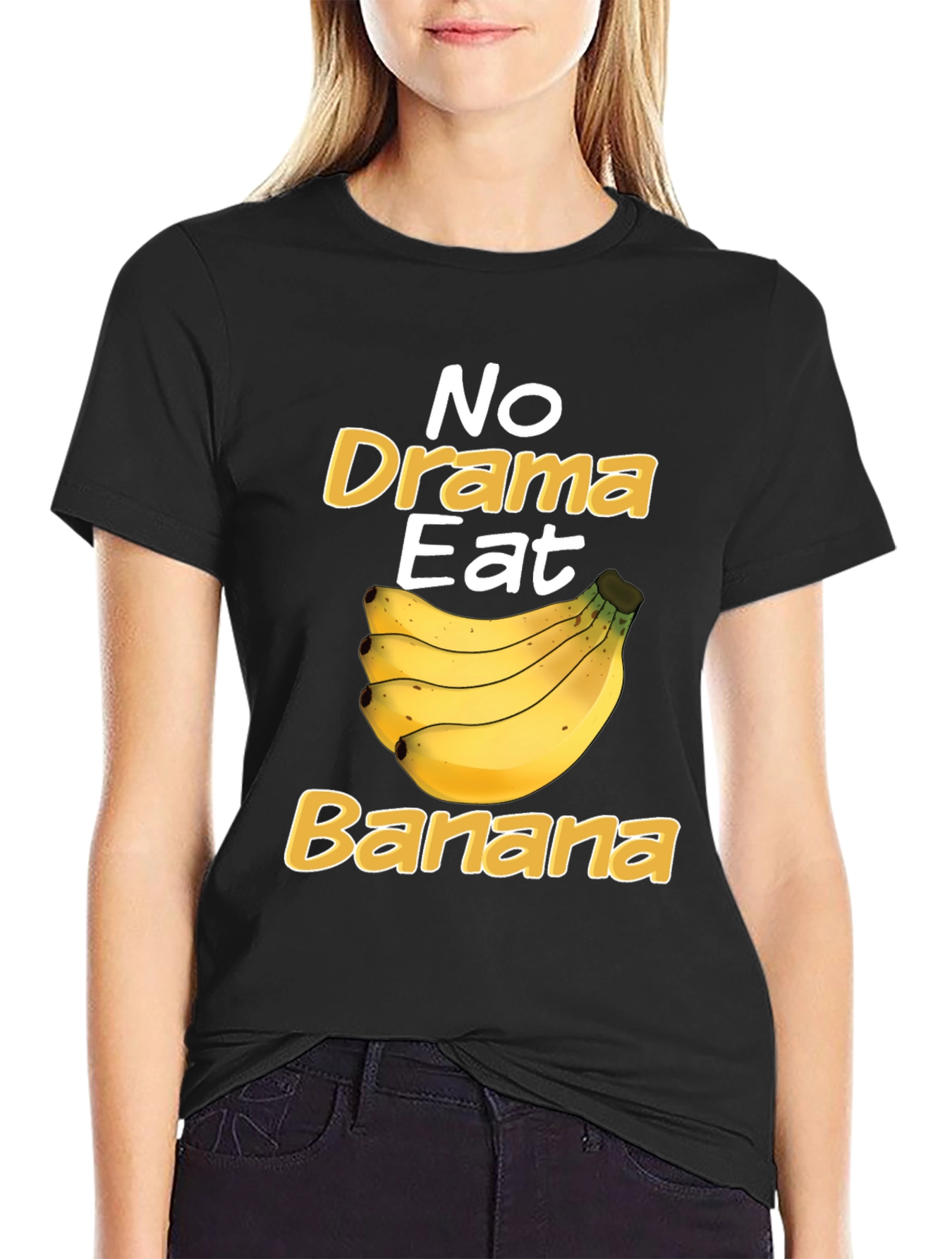 No Drama Eat Banana Funny T-Shirt