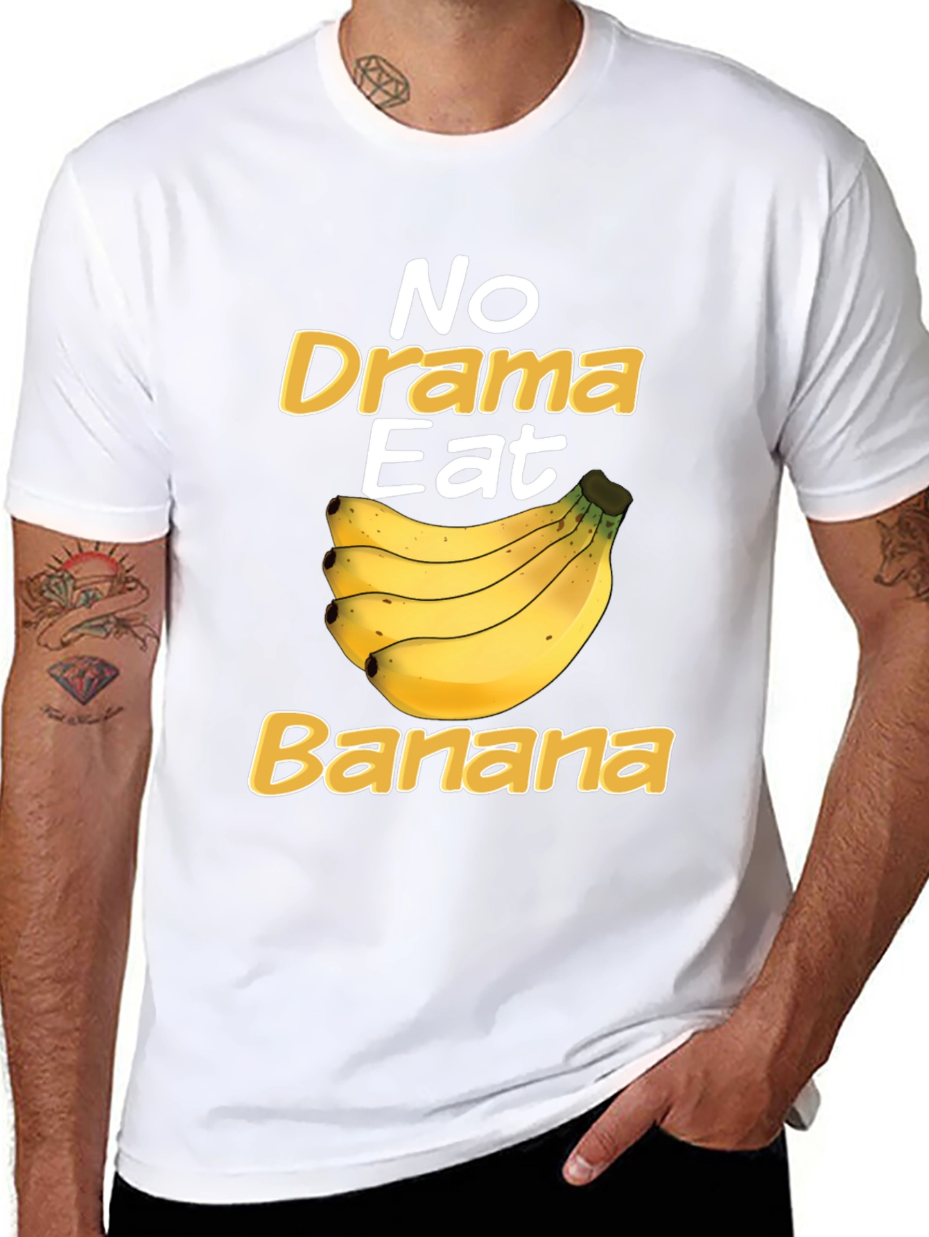 No Drama Eat Banana Funny T-Shirt
