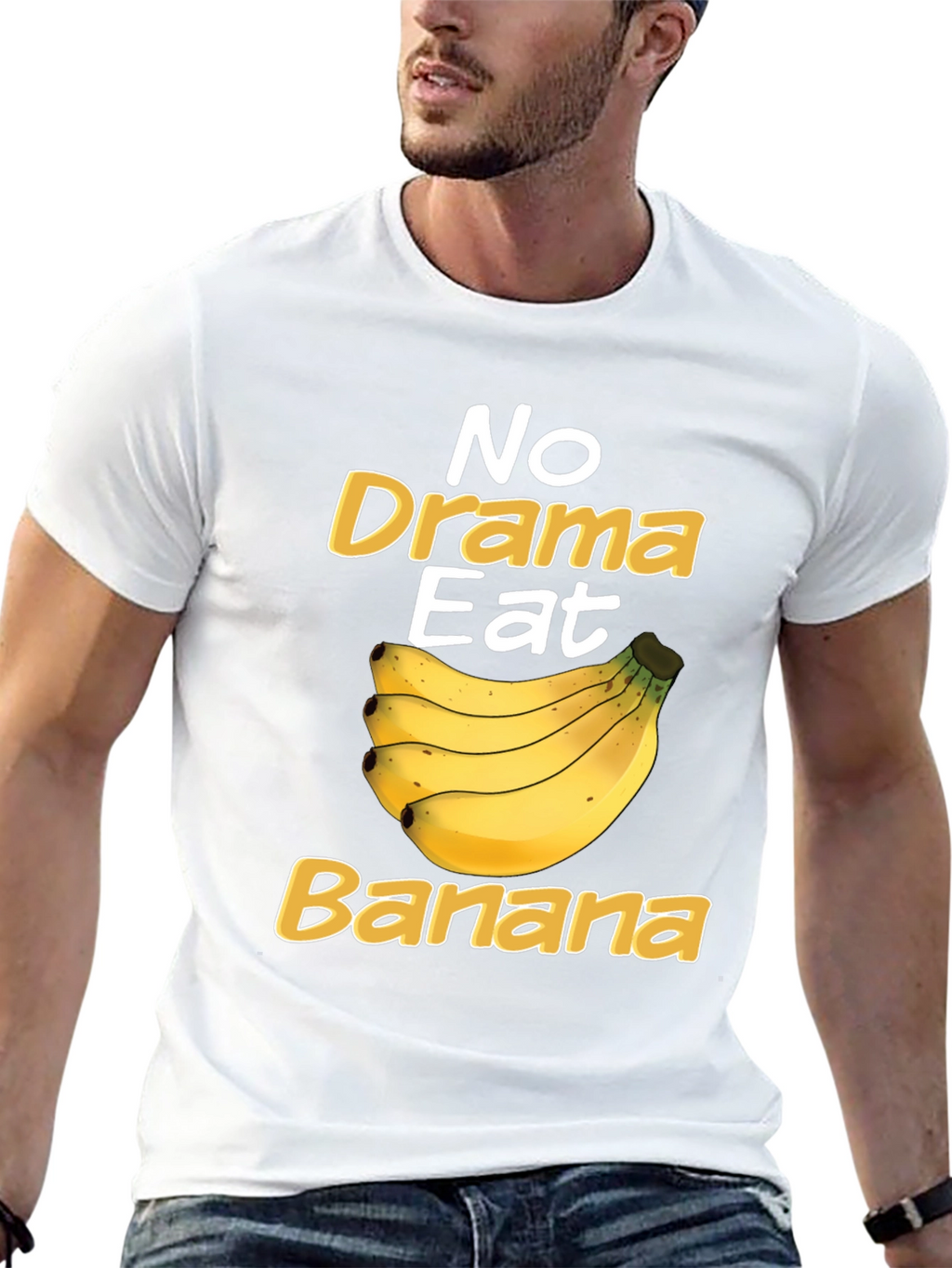 No Drama Eat Banana Funny T-Shirt