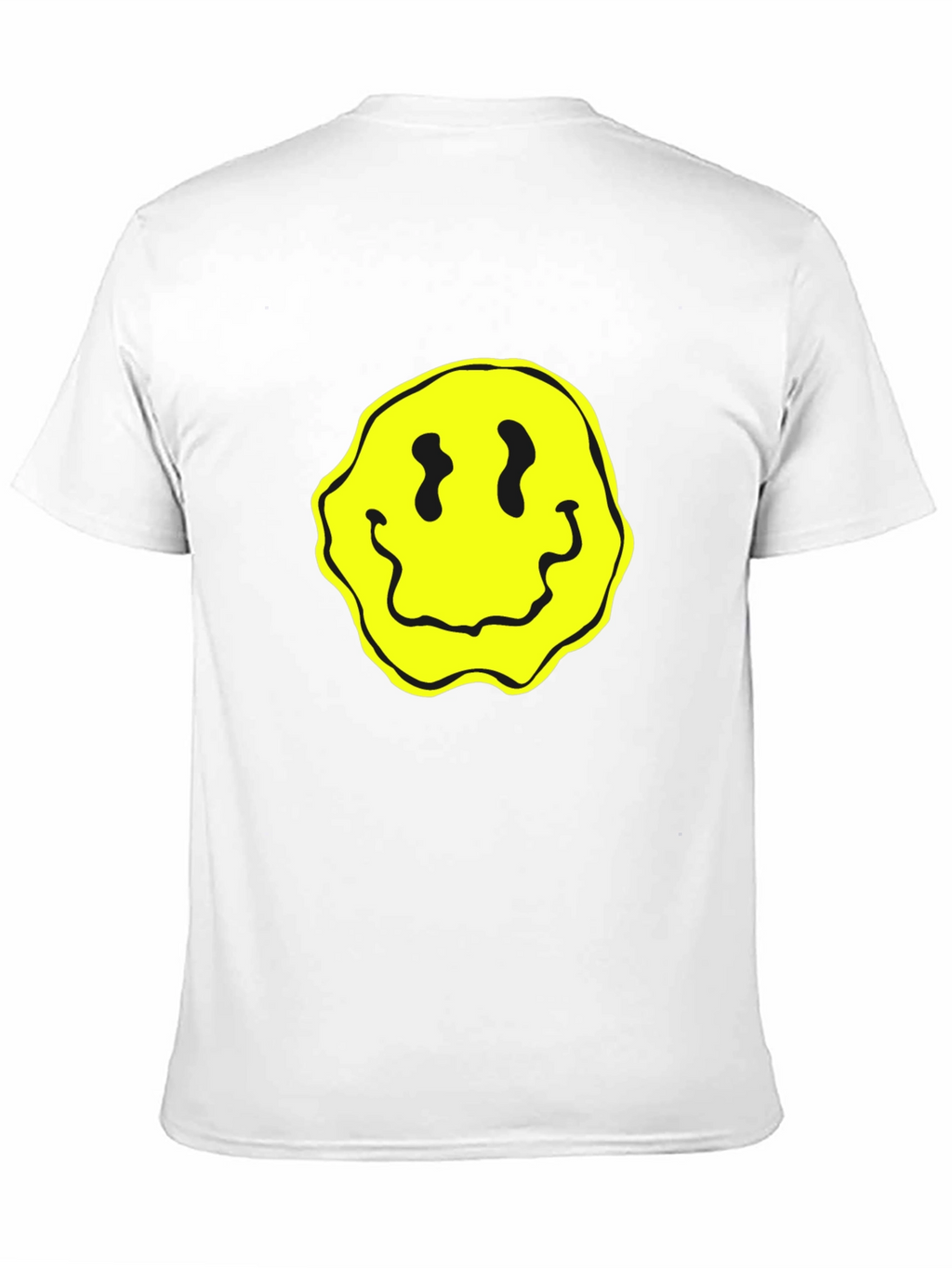 Groovy Yellow Smiley Face Black T-Shirt
