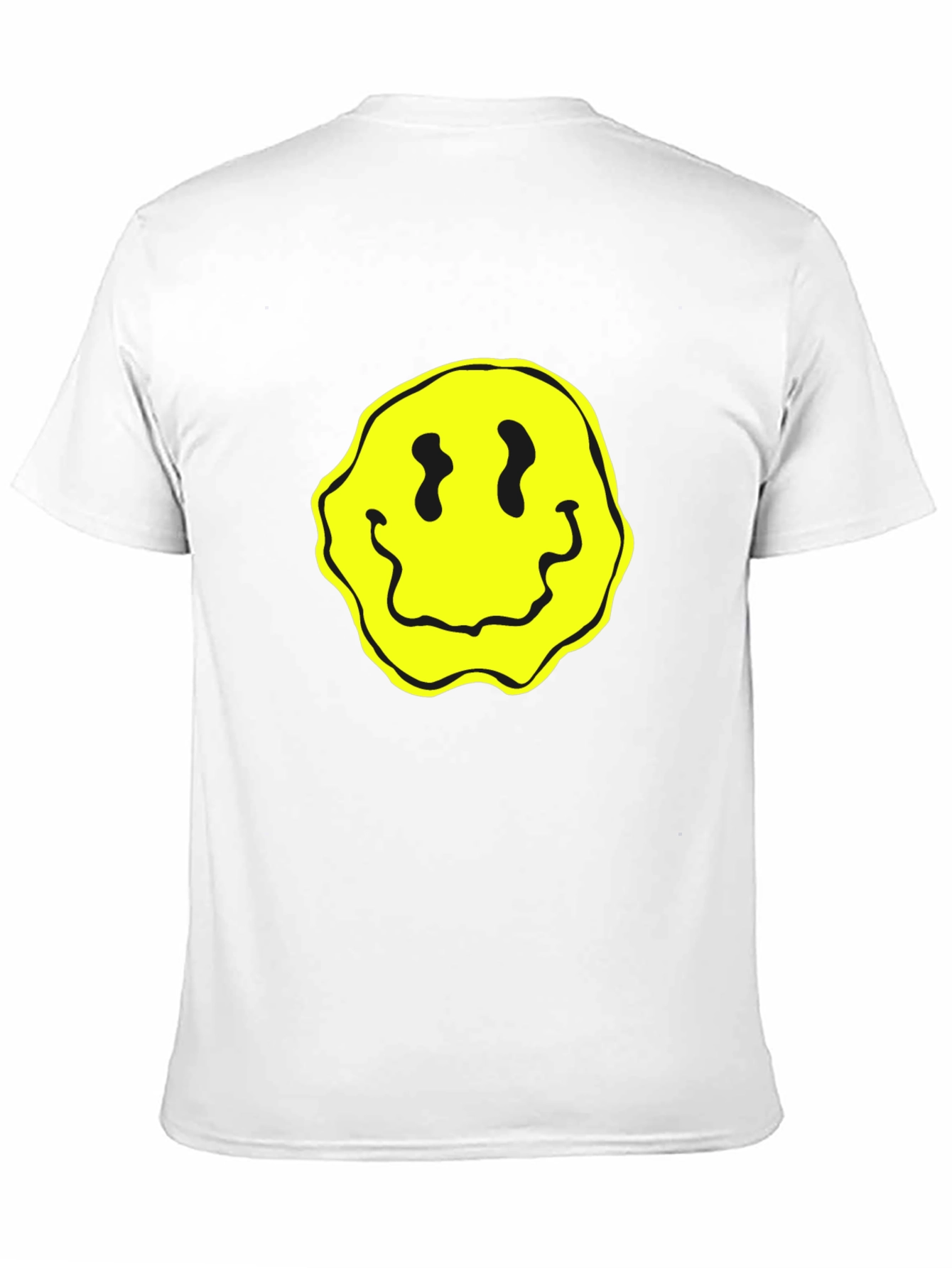 Groovy Yellow Smiley Face Black T-Shirt