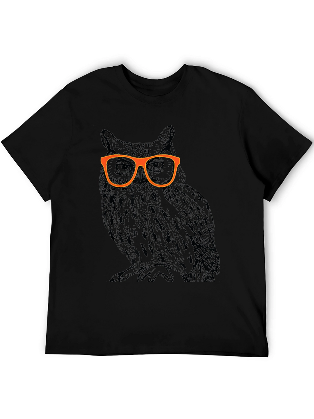 Cool Owl with Glasses Graphic T-Shirt