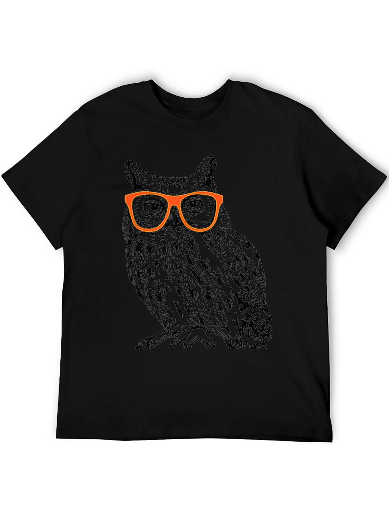 Cool Owl with Glasses Graphic T-Shirt