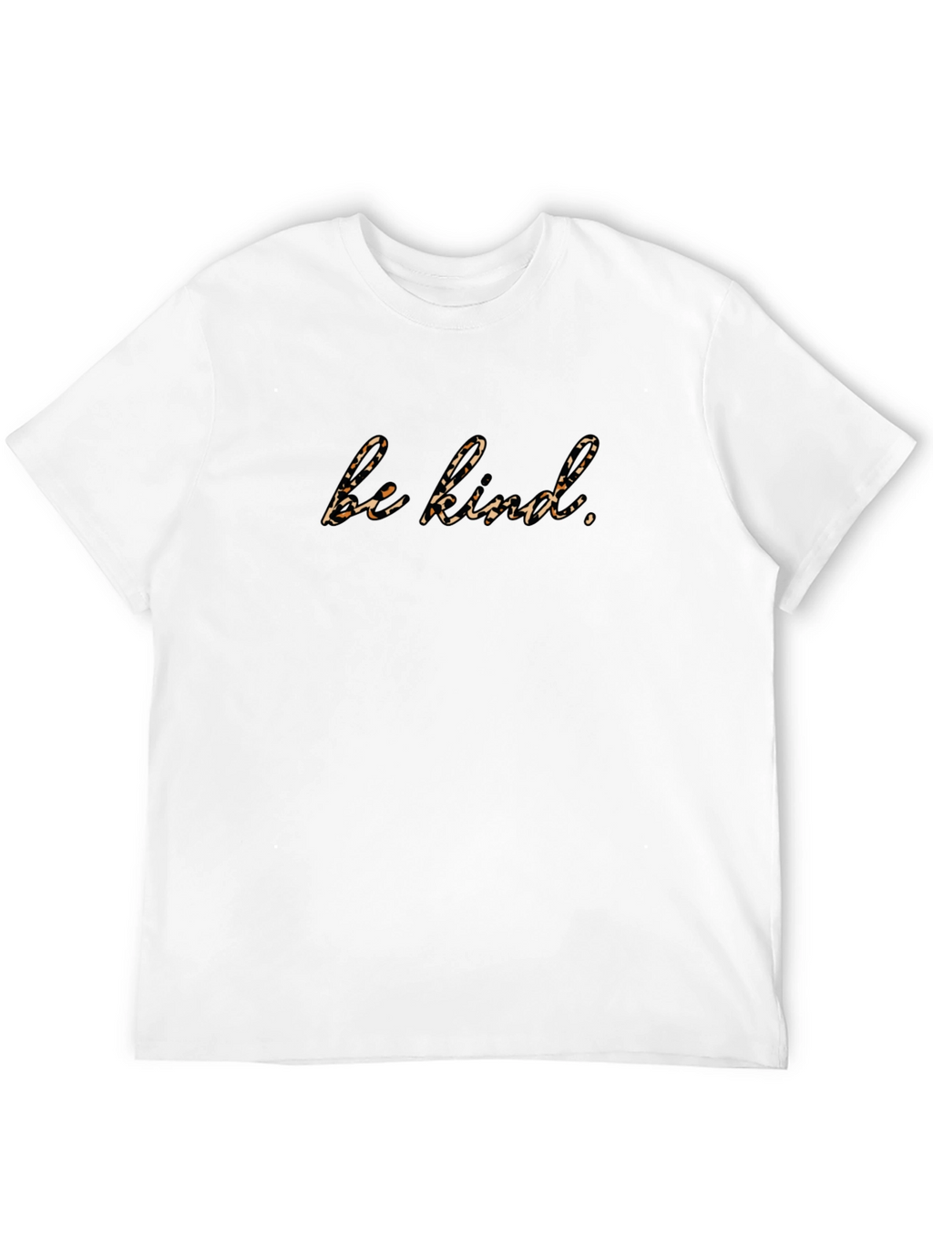 Be Kind Leopard Print Black T-Shirt