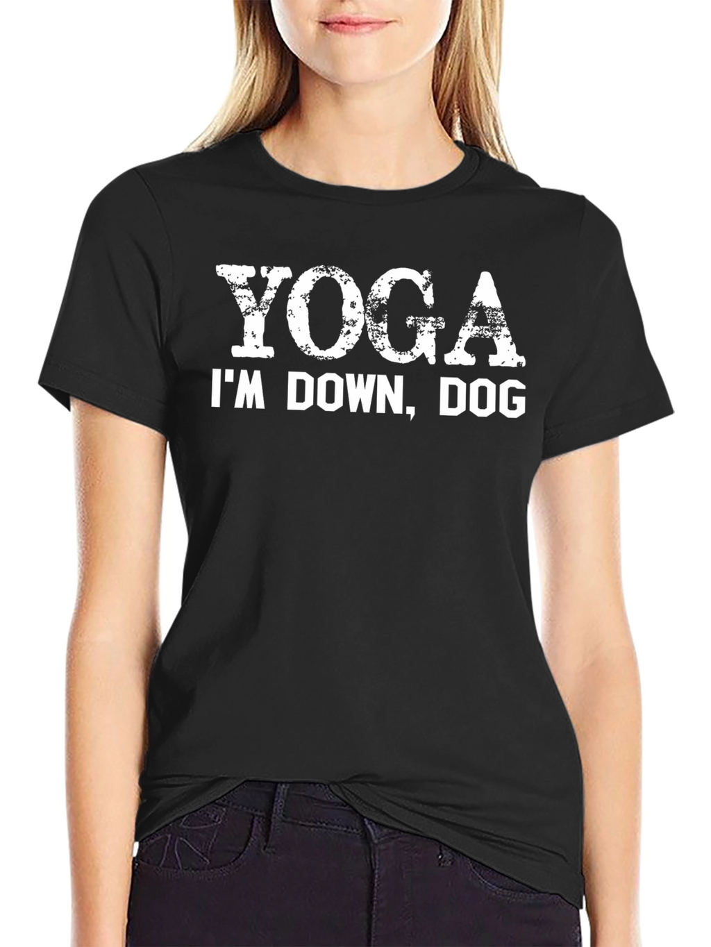 Yoga I’m Down Dog T-Shirt – Funny Yoga Graphic Tee