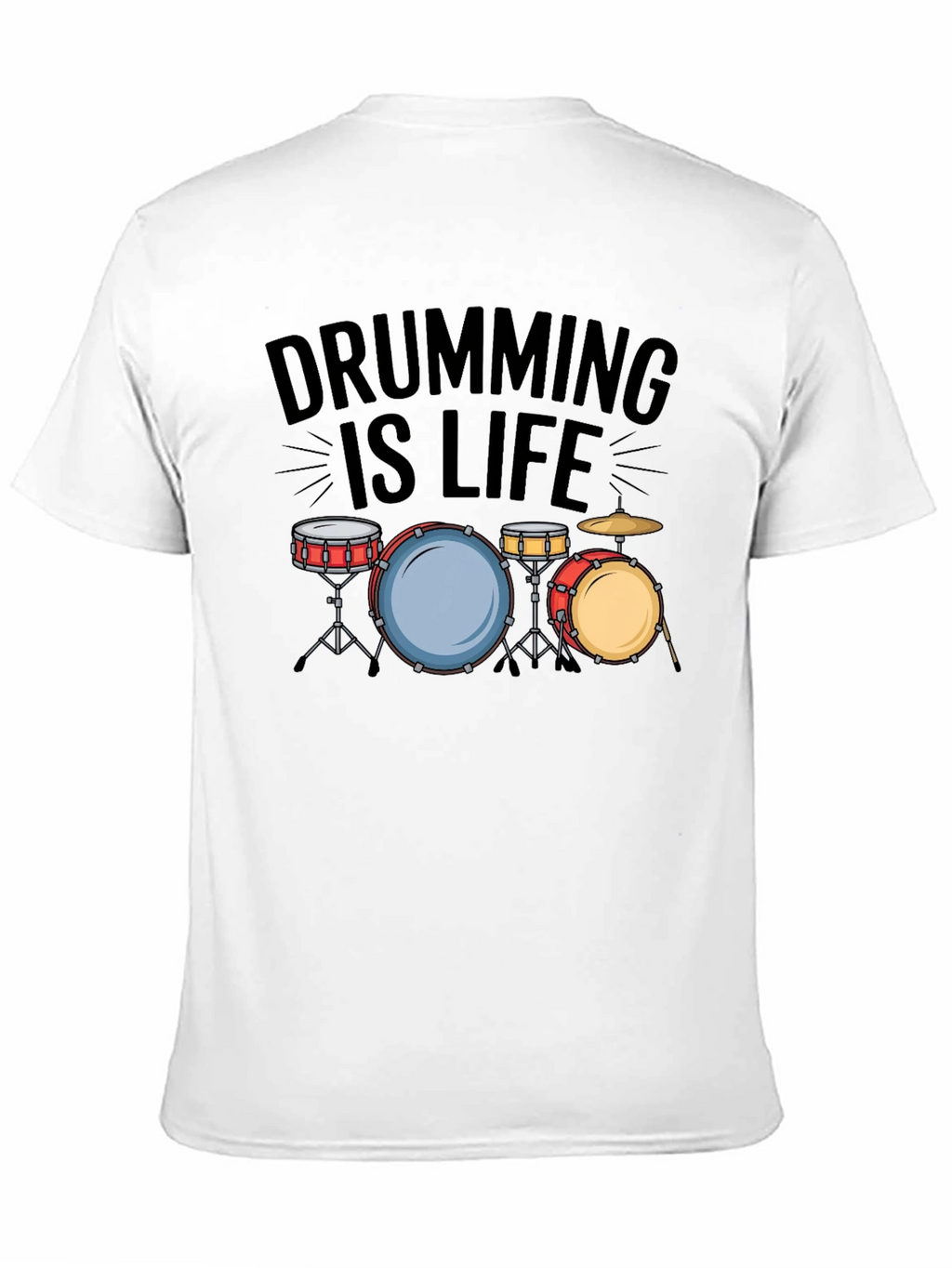 Drumming is Life Black T-Shirt - Musician Tee