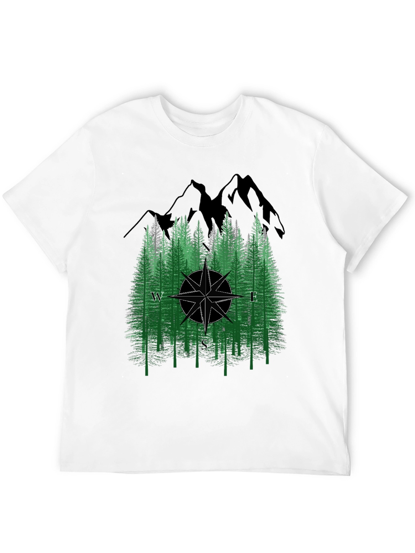 Nature Compass T-Shirt - Black Graphic Tee
