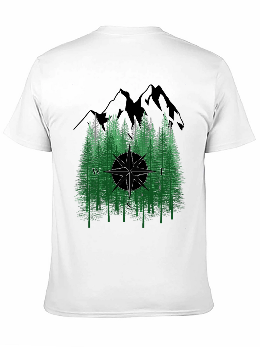 Nature Compass T-Shirt - Black Graphic Tee
